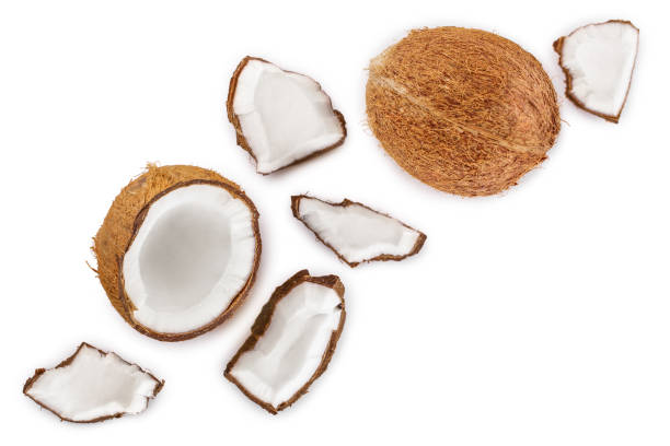 istock coconut isolated on white background with copy space for your text. Top view. Flat lay 1140553782