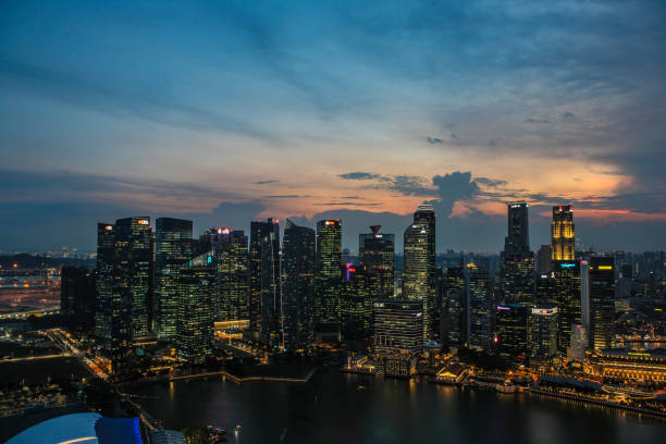 istock Singapore skyline at night 1140559316