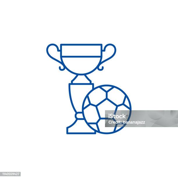 Football Play Field Line Icon Concept Football Play Field Flat Vector Symbol Sign Outline Illustration Stock Illustration - Download Image Now