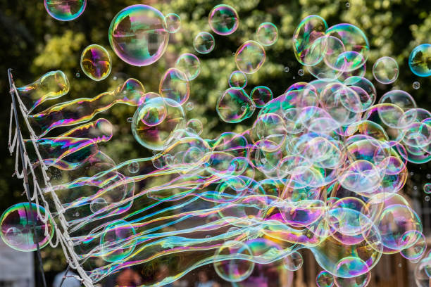 istock Outdoor bubbles in color 1140559612