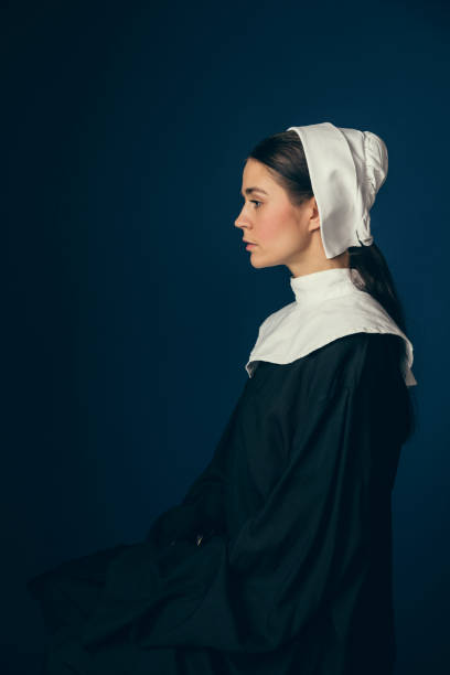 istock Medieval young woman as a nun 1140559676