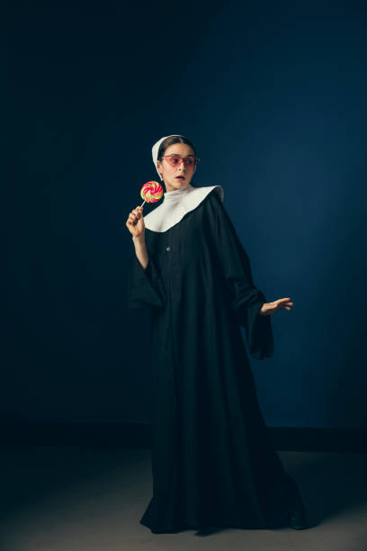 istock Medieval young woman as a nun 1140559691