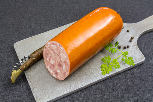 garlic sausage, French charcuterie