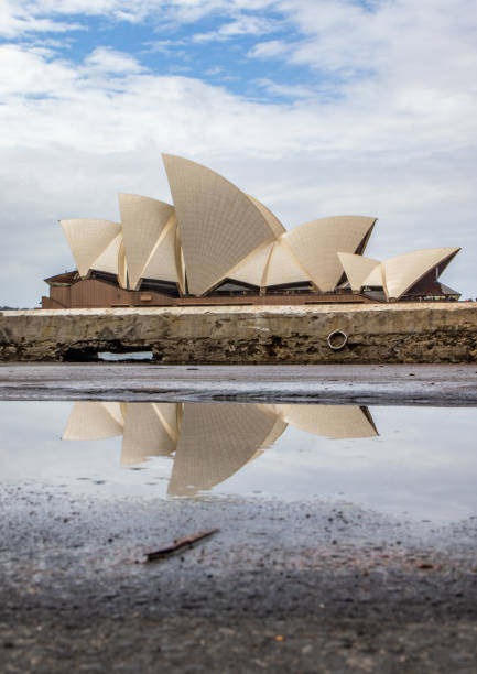 teatro dell'opera di sydney - sydney opera house sydney australia opera house bridge foto e immagini stock