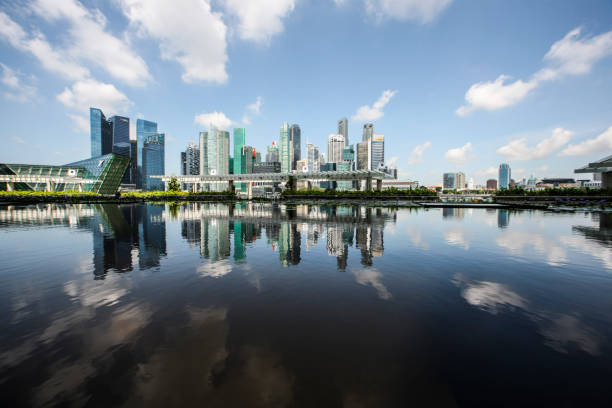 istock Singapore skyline and financial district 1140562798