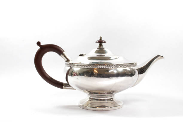 istock Metal Ornate Tea Pot on White Background 1140564737