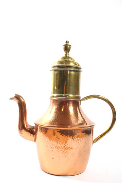 istock Metal Ornate Tea Pot on White Background 1140565543