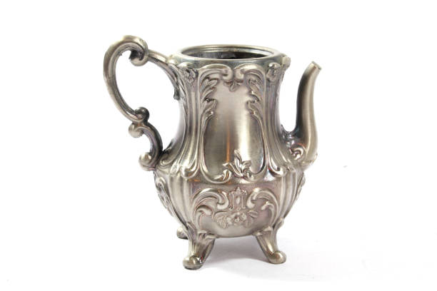 istock Metal Ornate Tea Pot on White Background 1140565647