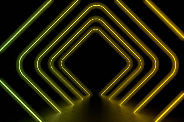 istock 3d render abstract background, glowing lines, light tunnels, neon lights, virtual reality concept. 1140565692