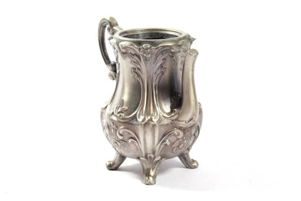 istock Metal Ornate Tea Pot on White Background 1140565698