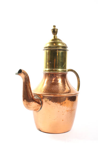 istock Metal Ornate Tea Pot on White Background 1140565699