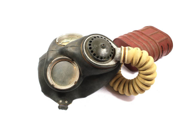 istock Vintage World War Gas Mask on White Background 1140565909