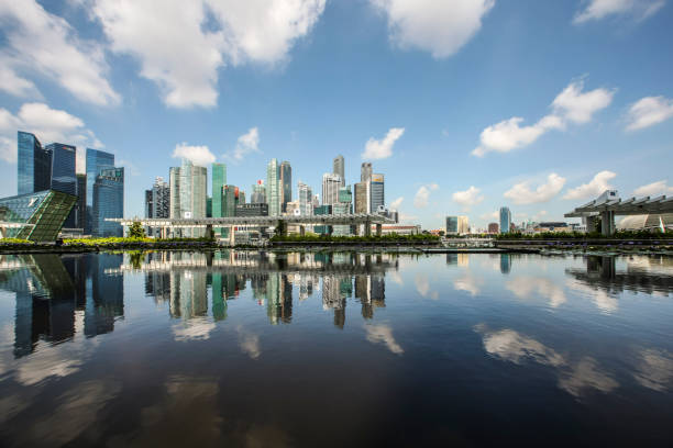 istock Singapore skyline and financial district 1140566236