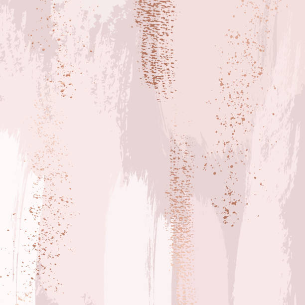 istock Brush strokes in gentle pastel colors on a white background. Delicate luxury rode pink texture template. Abstract wedding background palette. 1140566366