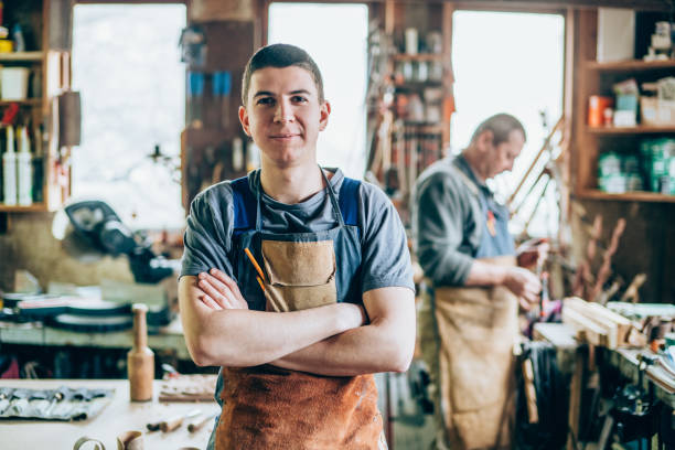 istock Portrait of young carpenter 1140572872