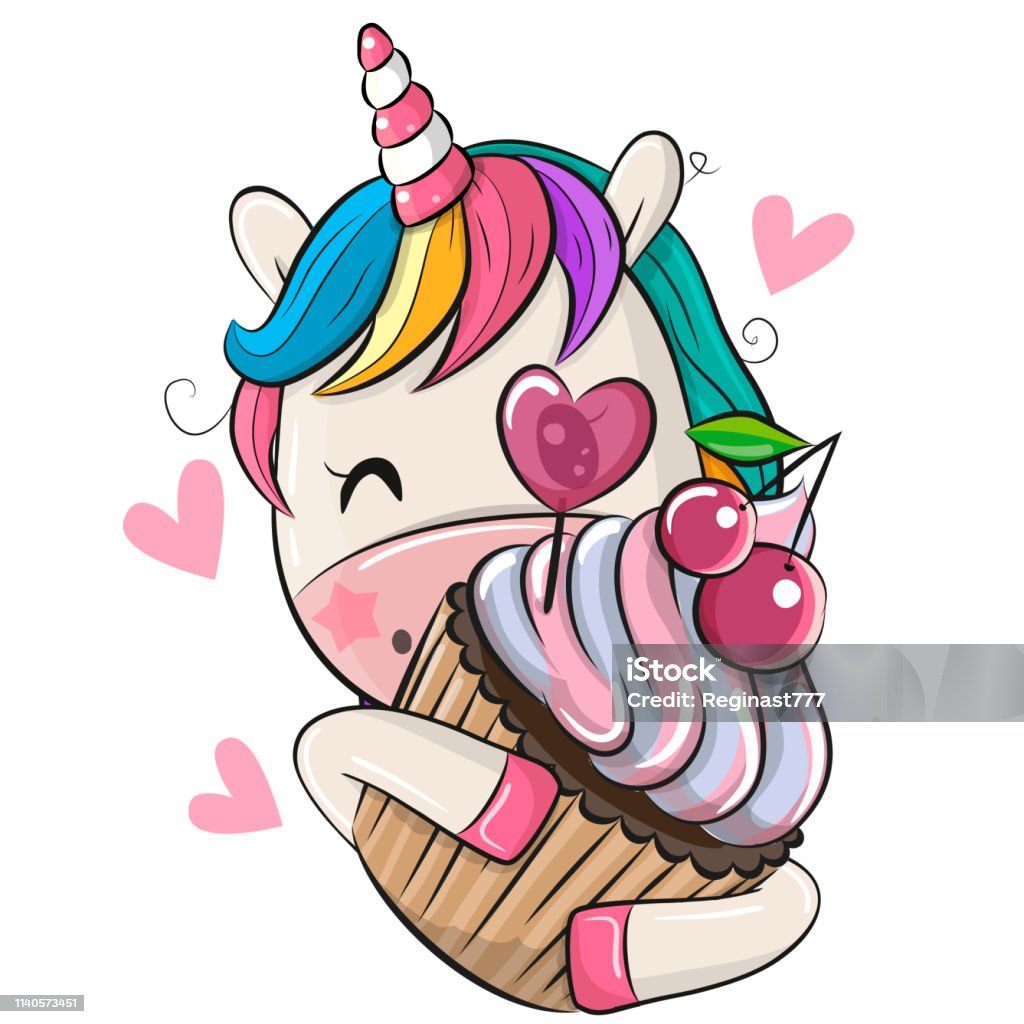 Cartoon Unicorn Với Cupcake Trên Nền Trắng Hình minh họa Sẵn có - Tải xuống  Hình ảnh Ngay bây giờ - Kỳ Lân - Nhân vật hư cấu, Cupcake, Dễ thương -  iStock