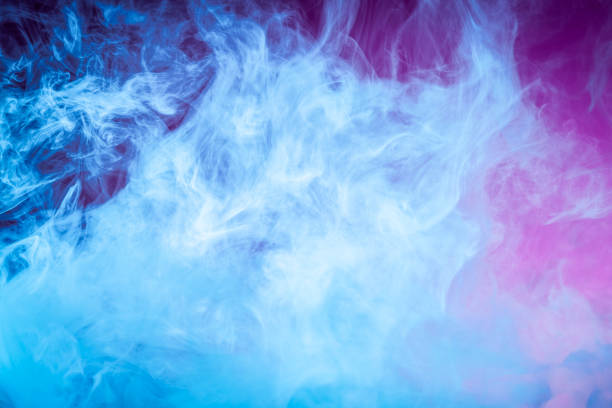 istock Close up swirling blue smoke 1140573768