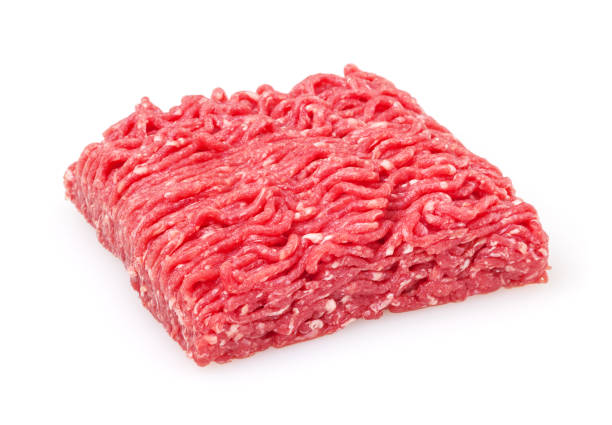 istock Fresh raw beef minced meat isolated on white background 1140575084