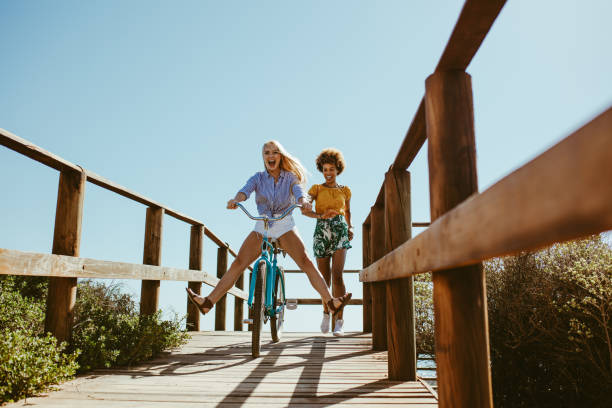 istock Girls having a great time on their vacation 1140576535