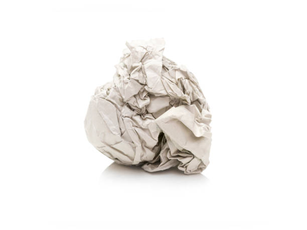 istock paper was crumpled, it's looks lumpy on white background 1140576722