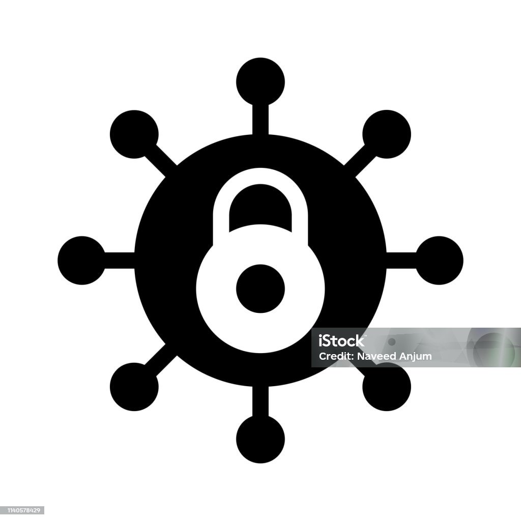 Connection Lock Icon Lock Connection Stock Illustration - Download Image Now - Abstract ...