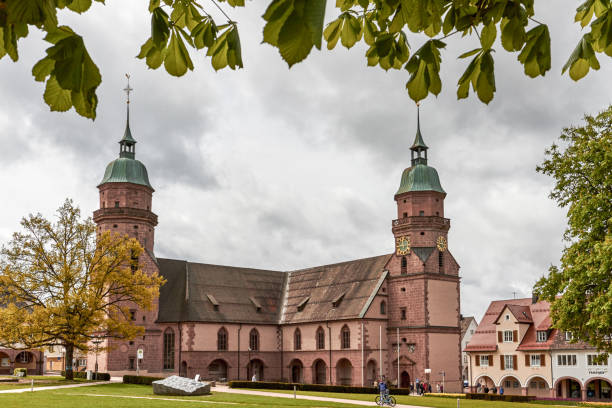 Freudenstadt, Germany, May 19, 2016 - Parish church on the market square in Freudenstadt (Baden-Wuerttemberg).