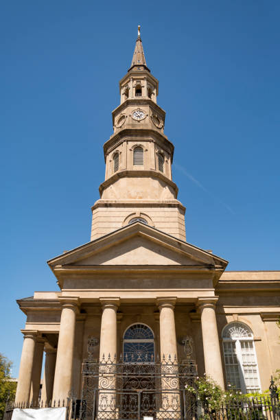 szczegóły kościoła św phillips w charleston, karolina południowa - south carolina zdjęcia i obrazy z banku zdjęć