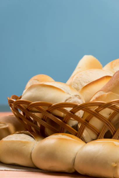 basket of french breads on a table