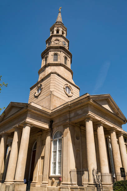 szczegóły kościoła św phillips w charleston, karolina południowa - south carolina zdjęcia i obrazy z banku zdjęć