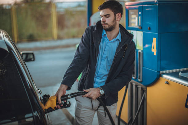 istock Man at the gas station 1140587746