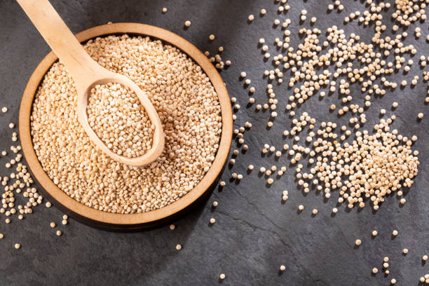 istock White Quinoa Seeds - Chenopodium quinoa. 1140588987