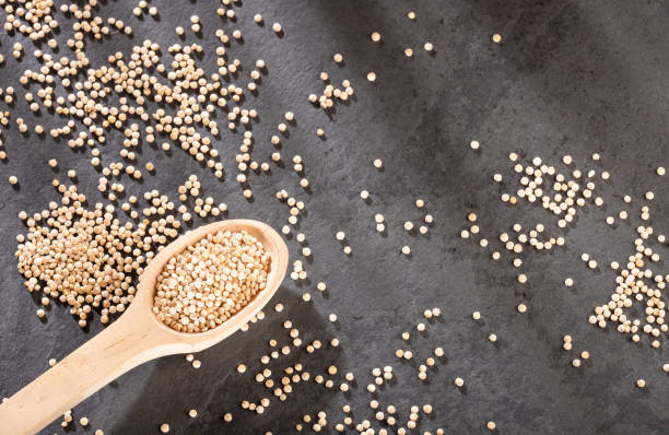 istock White Quinoa Seeds - Chenopodium quinoa. 1140589505
