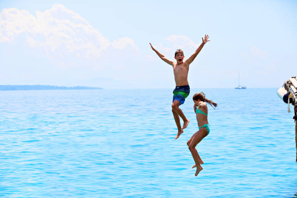 istock Friends Jumping Into the Water Together 1140590407