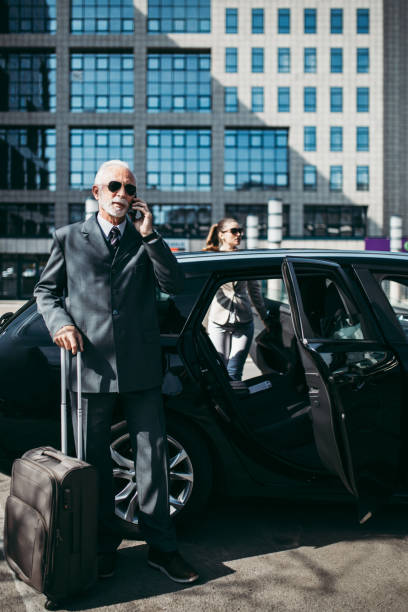 istock Senior business man ready for trip. 1140591755