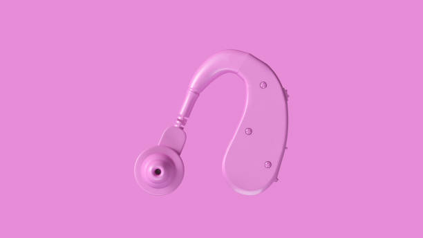 istock Pink Behind the Ear Hearing Aid 1140593449