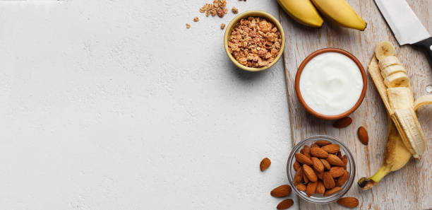 istock Organic breakfast recipe concept 1140594330
