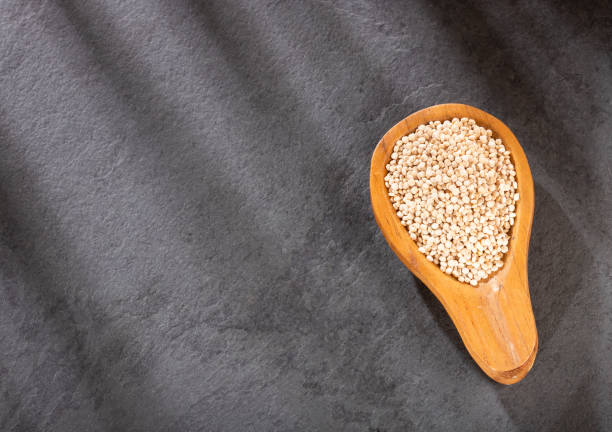 istock White Quinoa Seeds - Chenopodium quinoa. 1140602324