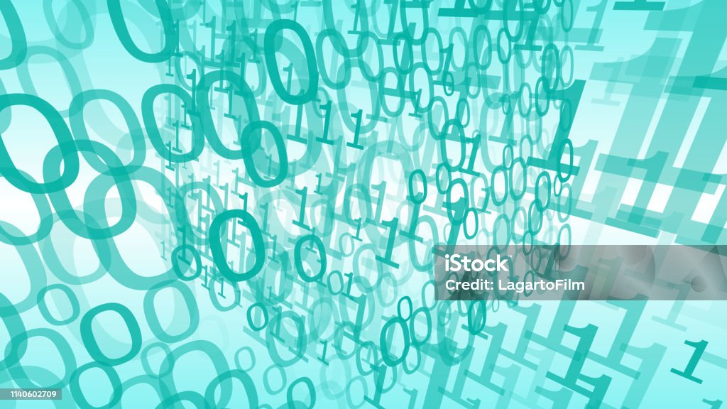 Random Numbers Binary Code Abstract Backdrop Vector Stock Illustration ...
