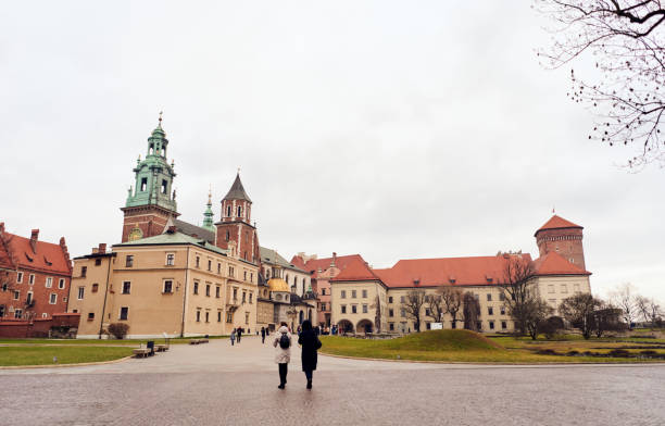 Wawel Royal Castle in Krakow, Poland stock photo