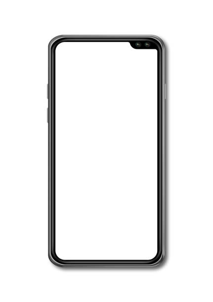 istock All-screen blank smartphone mockup isolated on white. 3D render 1140606705