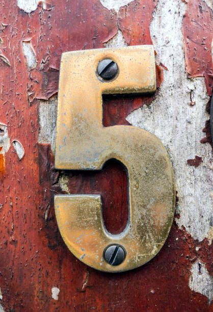 istock Written Wording in Distressed State Typography Found Number 5 1140608095