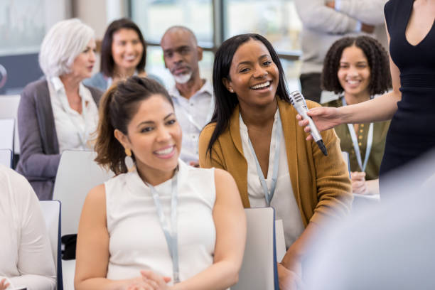 istock An african american woman asks a question 1140611150