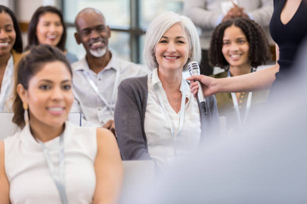 istock A mature woman makes a point 1140611153