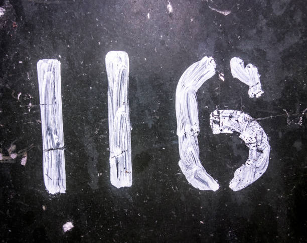 istock Written Wording in Distressed State Typography Found Number 1140611188