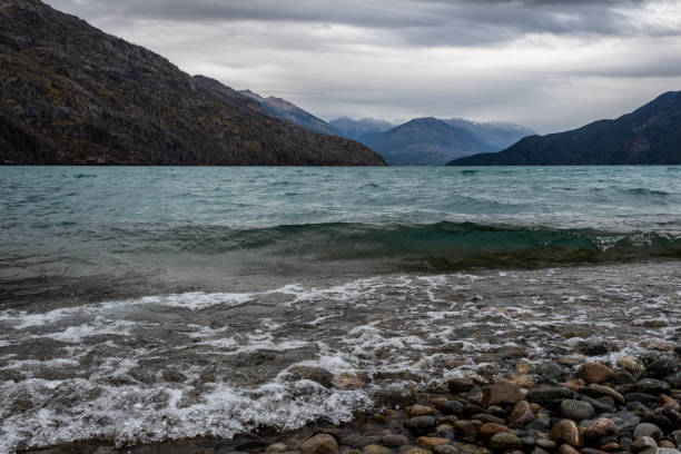 istock Mountains and the lake in a cloudy day 1140611612