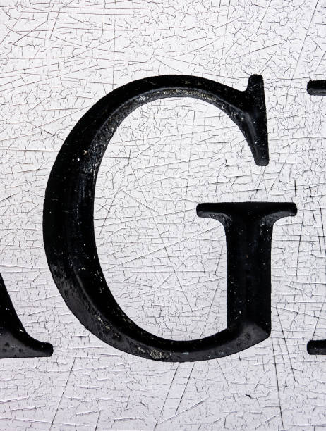 istock Written Wording in Distressed State Typography Found Letter G 1140613419