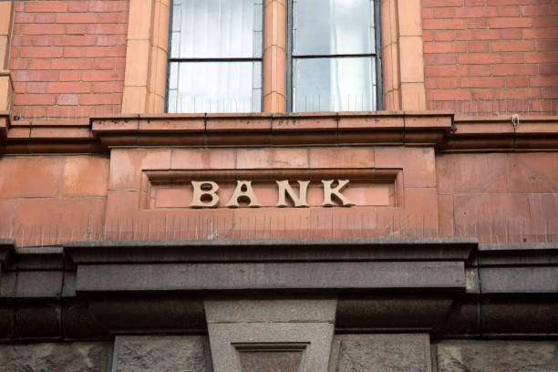 istock Bank Sign on Building 1140615308
