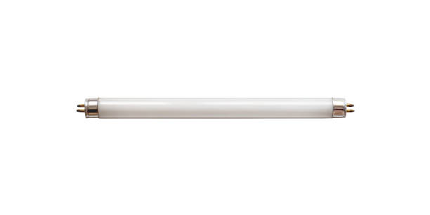 White fluorescent lamp isolated on white background. Fluorescent tube White fluorescent lamp isolated on white background. Fluorescent tube fluorescent stock pictures, royalty-free photos & images