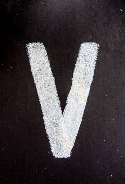 istock Written Wording in Distressed State Typography Found Letter V 1140617390