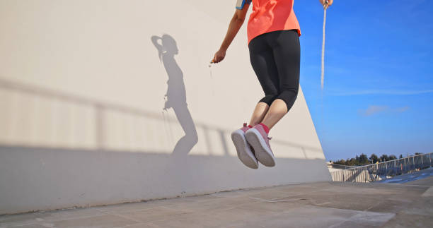 istock woman sport and rope skipping 1140619594